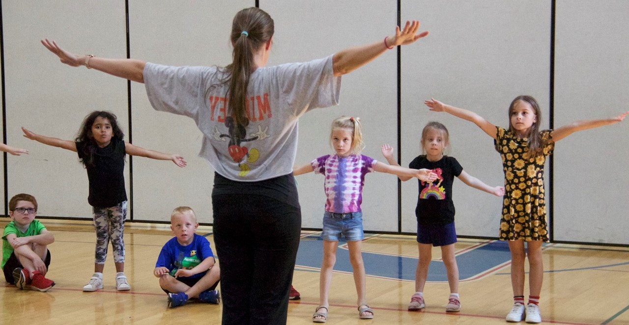 dance training in gym