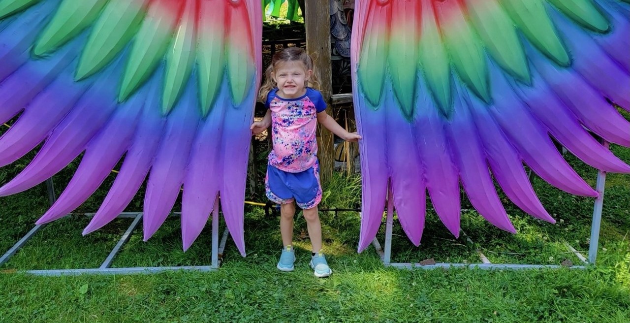 girl with butterfly wings