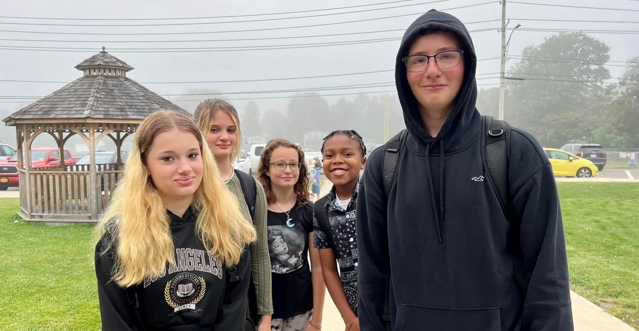 Group of students on first day of school