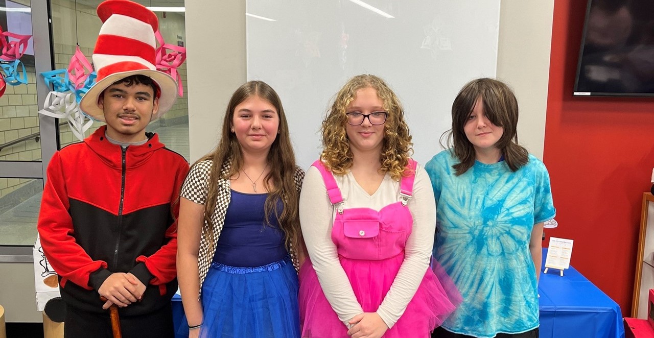 Students dressed in costumes