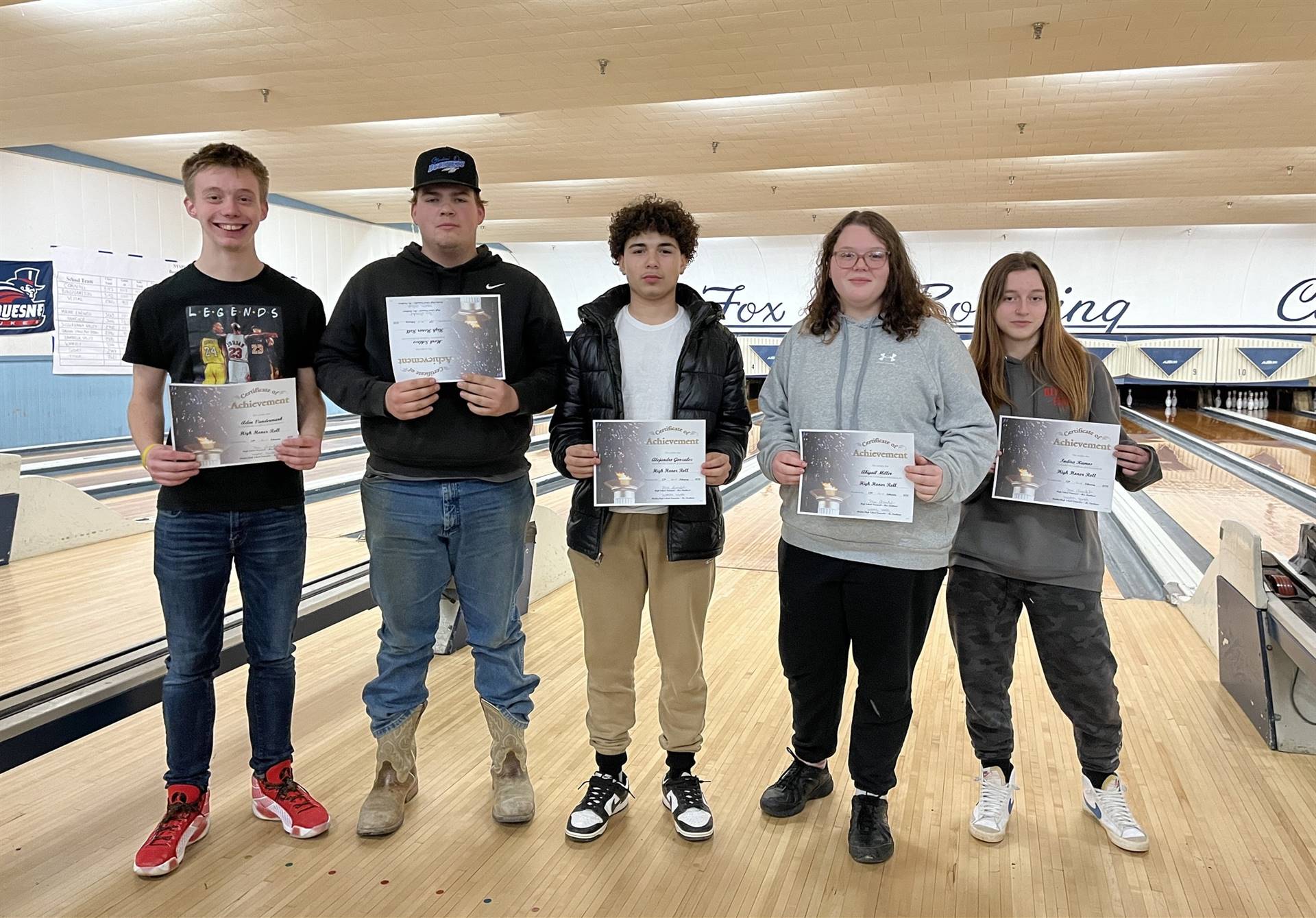 DCS MS/HS Honor Roll Bowling