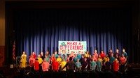 Picture of the 2016-17 Elementary Chorus at the Spring Concert